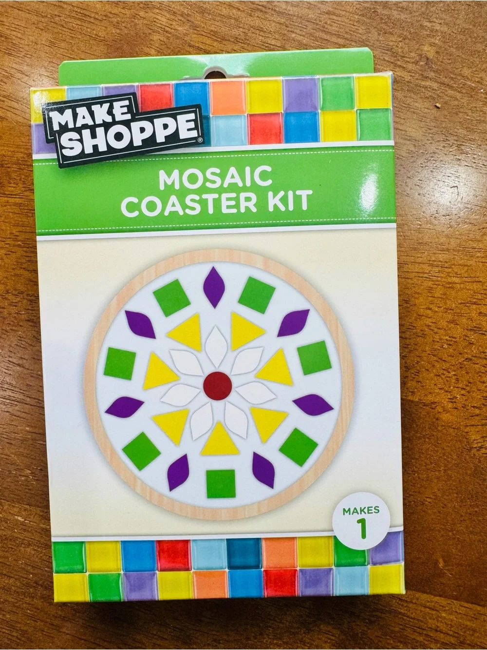 Set of 5 Mosaic Craft Kits-Multicolor Frame, Sun-catchers and Coasters